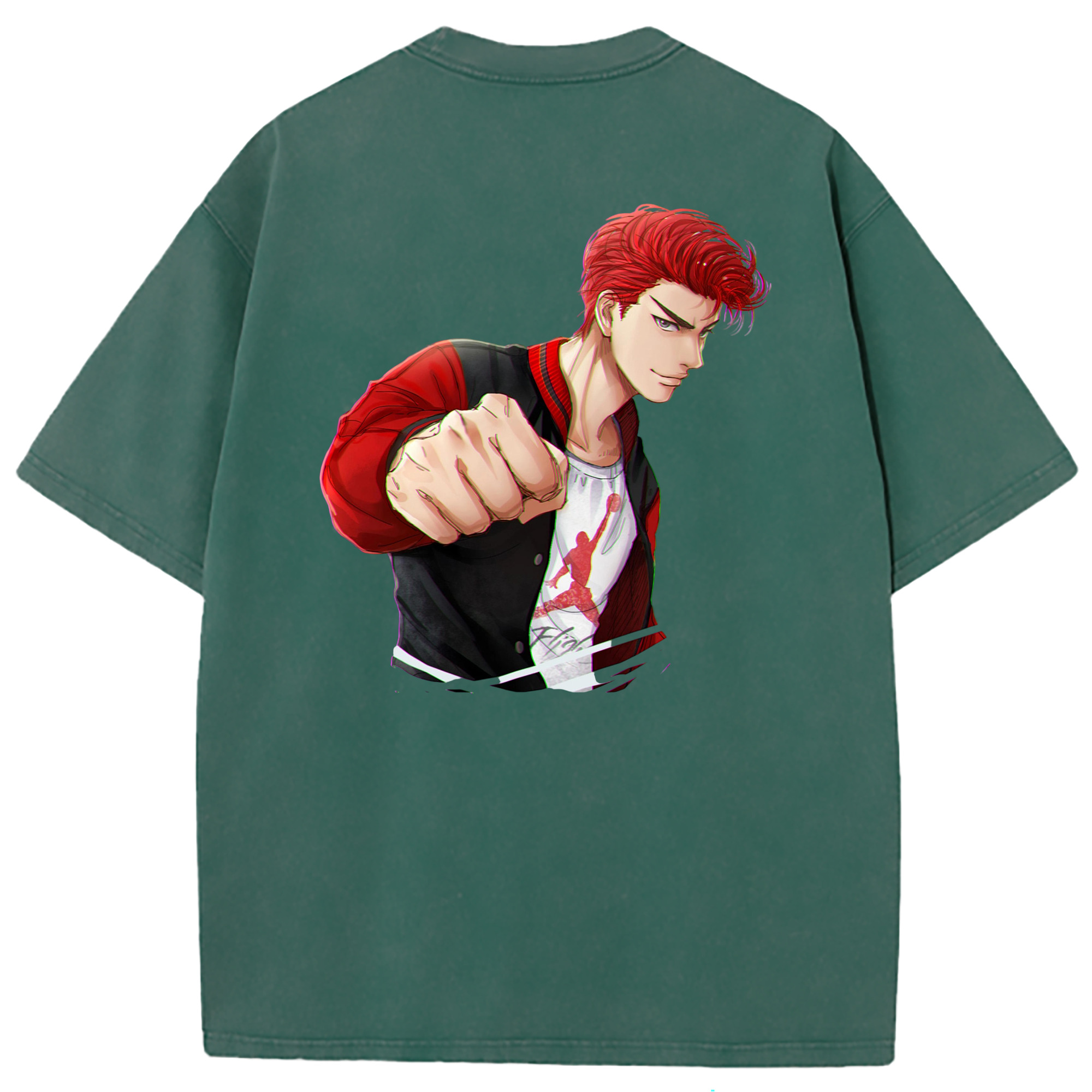 （画像用） SLAM DUNK／スラムダンク 綿100% ヴィンテージ風 半袖Tシャツ（背面プリント）